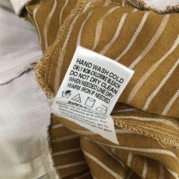 Feel In Apparel Belted Romper Khaki and‎ White Size L NWOT - Picture 11 of 12